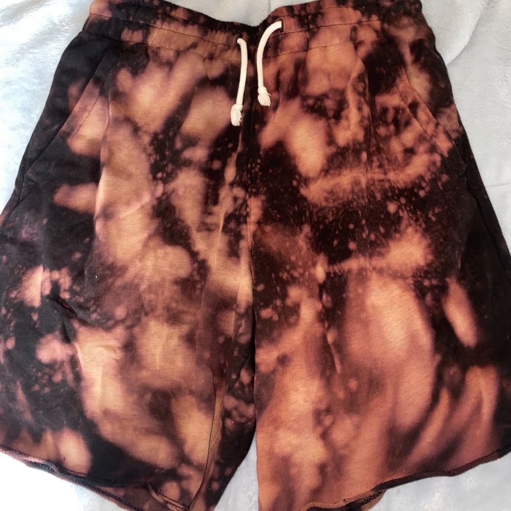 bleached comfy shorts